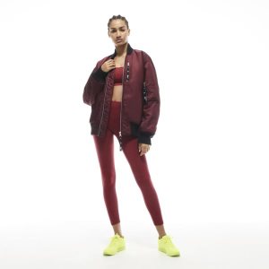 Reebok VB Oversized Bomber Jacke Damen - Bordeaux - DE 173-NVR